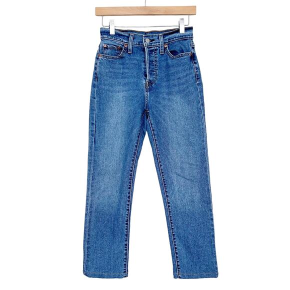 Levi's Button Fly Wedgie Straight Jeans Sz 25 - Picture 1 of 7